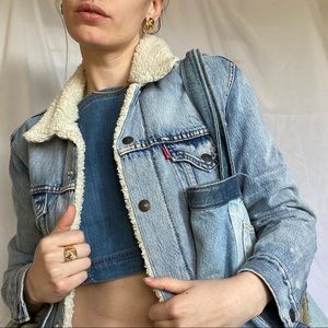 💙 LEVIS DENIM SHERPA JACKET 💙